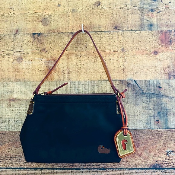 NWOT Dooney & Bourke Nylon Leather Trim Shoulder Bag - Picture 1 of 9